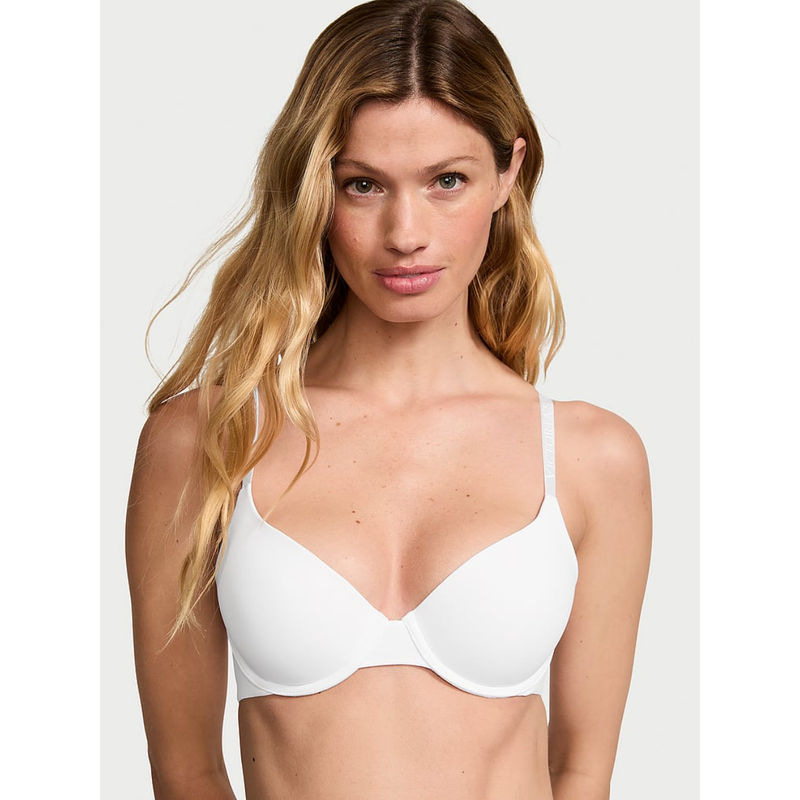 Victoria's Secret White The T-Shirt Lightly Lined Smooth Demi Bra (32C)