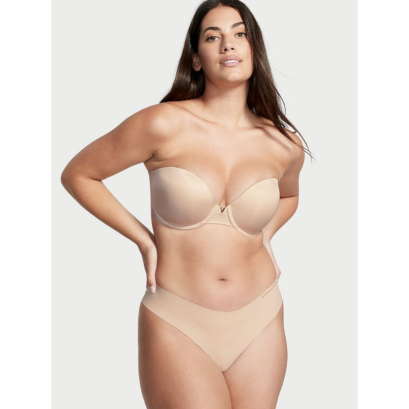 Victoria's Secret Beige Bare Illusions Smooth Uplift Strapless Bra (32C)