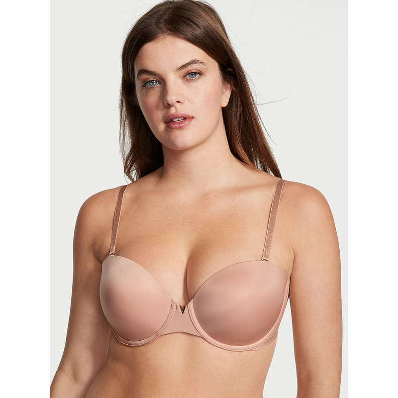 Victoria's Secret Beige Bare Illusions Smooth Uplift Strapless Bra (36C)