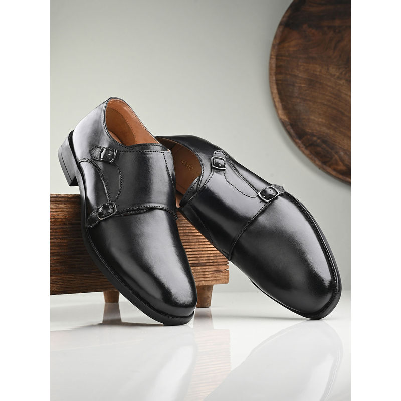 CLOG LONDON Men Black Monk Strap Shoes (EURO 44)