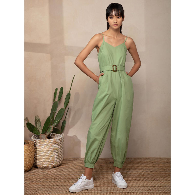 Olive green sale jumpsuit outfit