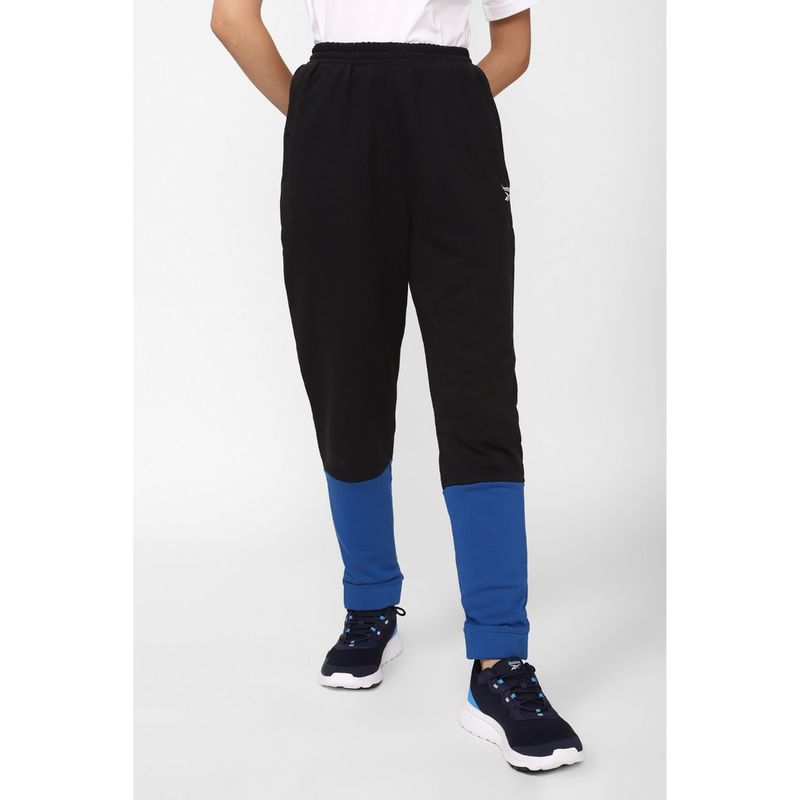 Reebok Women Wce Black Colorblock Joggers (XS)