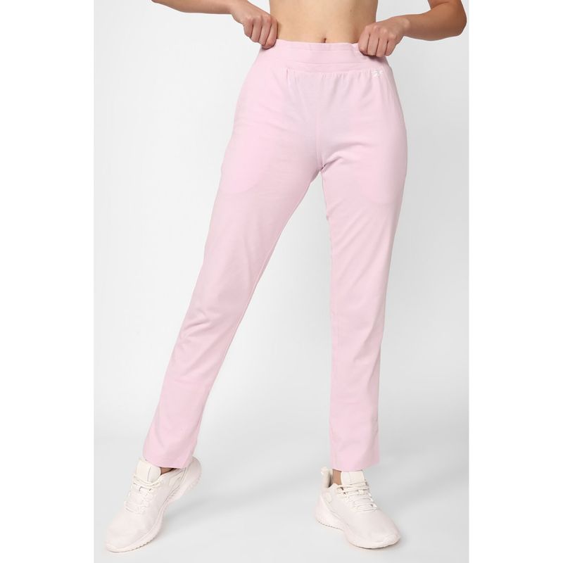 Reebok Women Te Knit Pink Solid Track Pant (XL)