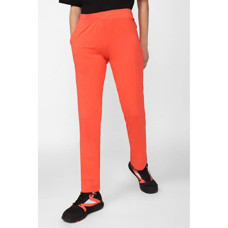 Reebok Women Fnd W Orange Solid Track Pant (XS)