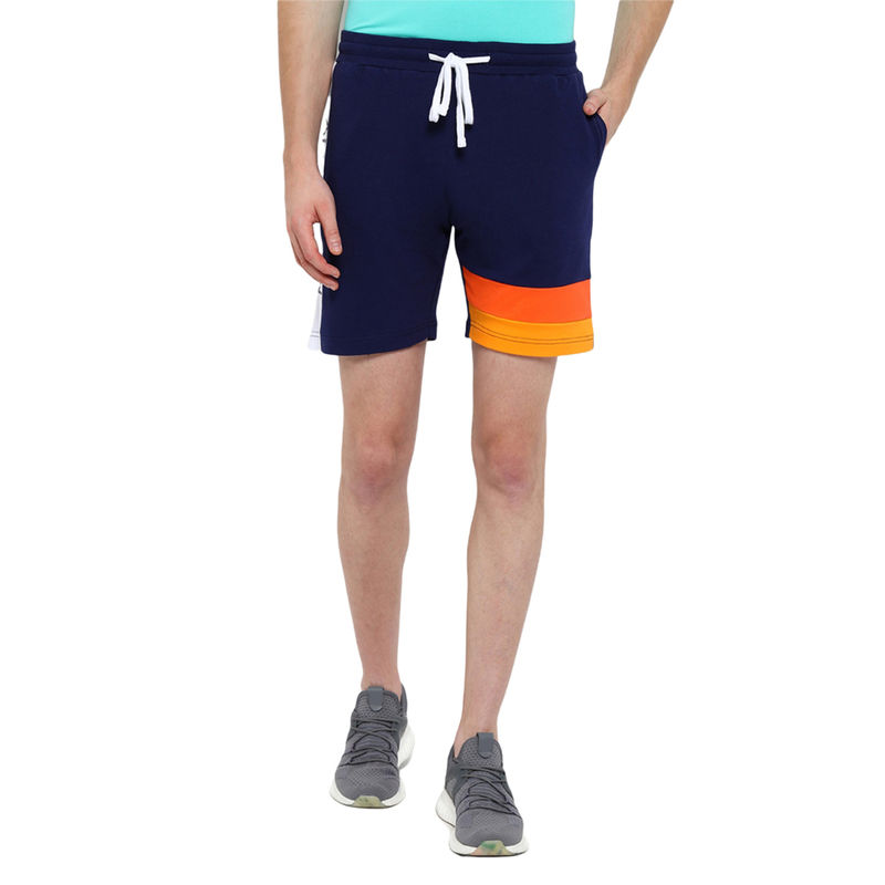 AM SWAN Premium Cotton Colorblock Shorts In Multicolor (S)