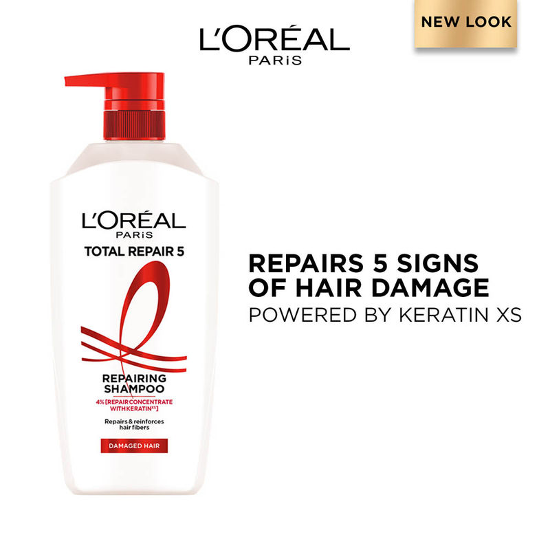 L'Oreal Paris Total Repair 5 Repairing Shampoo With Keratin XS For Damaged Hair