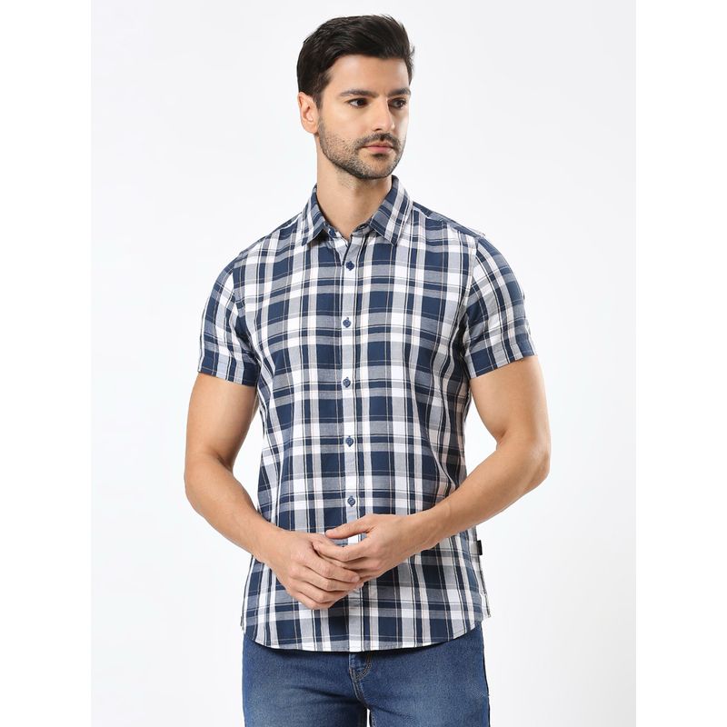Being Human Men's Navy Casual Shirt (M)