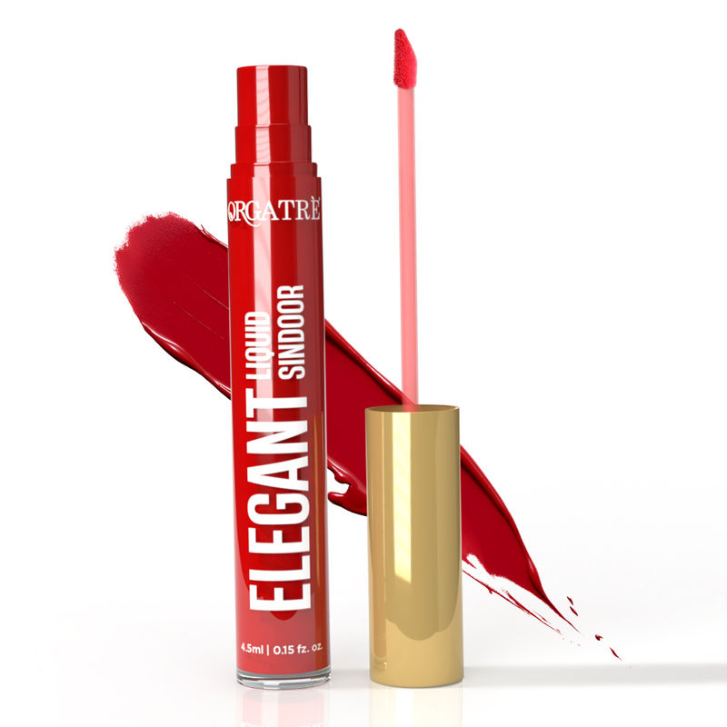 Orgatre Elegant Liquid Sindoor - Long-Lasting, Highly Pigmented, Skin-Friendly