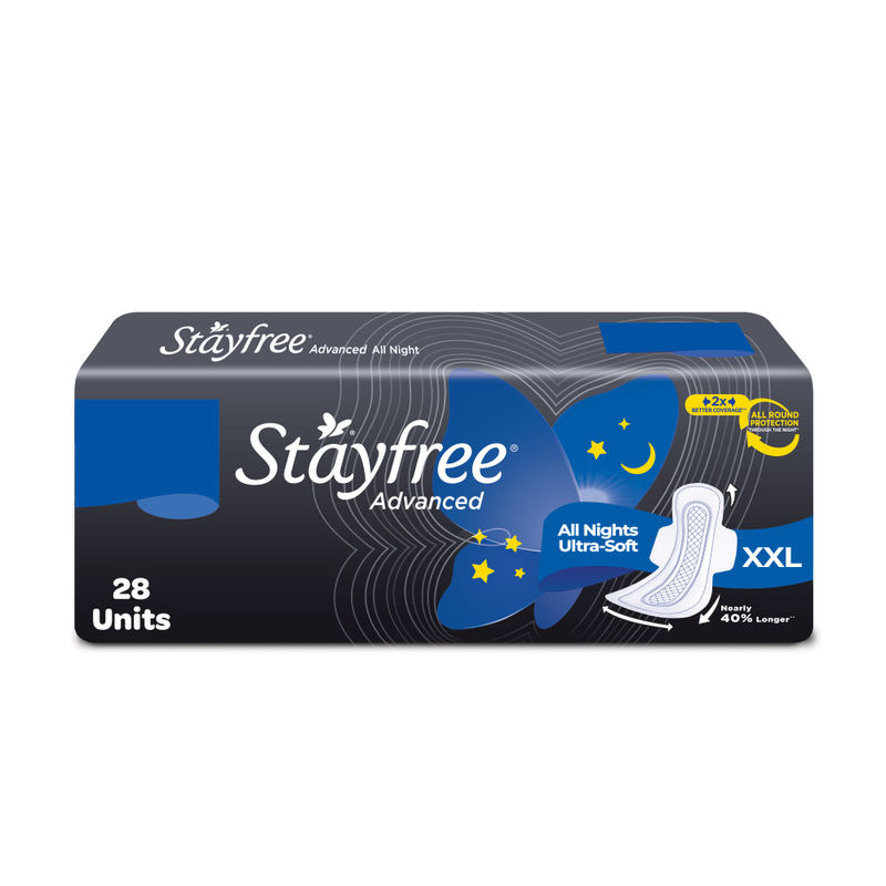 Stayfree Advanced All nights Ultra Comfort Pads Wings XXL 28 Pads