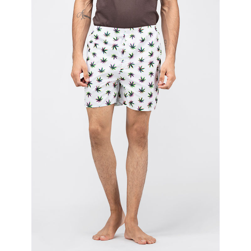 Whats Down 420 Boxers - White (S)