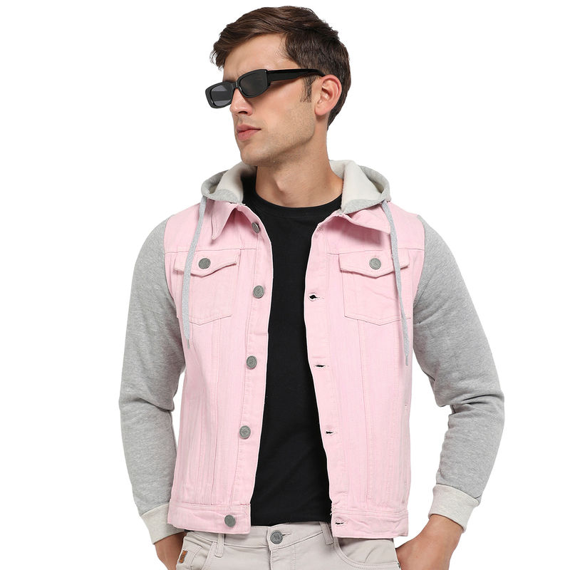 H and m cheap pink denim jacket