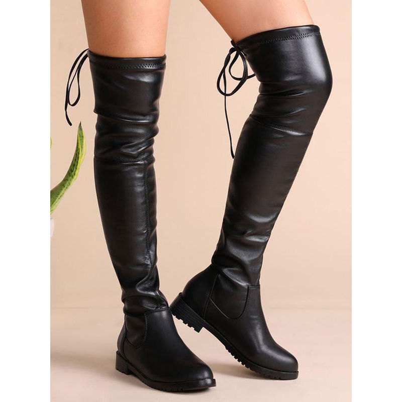 Over the knee hot sale boots flat heel