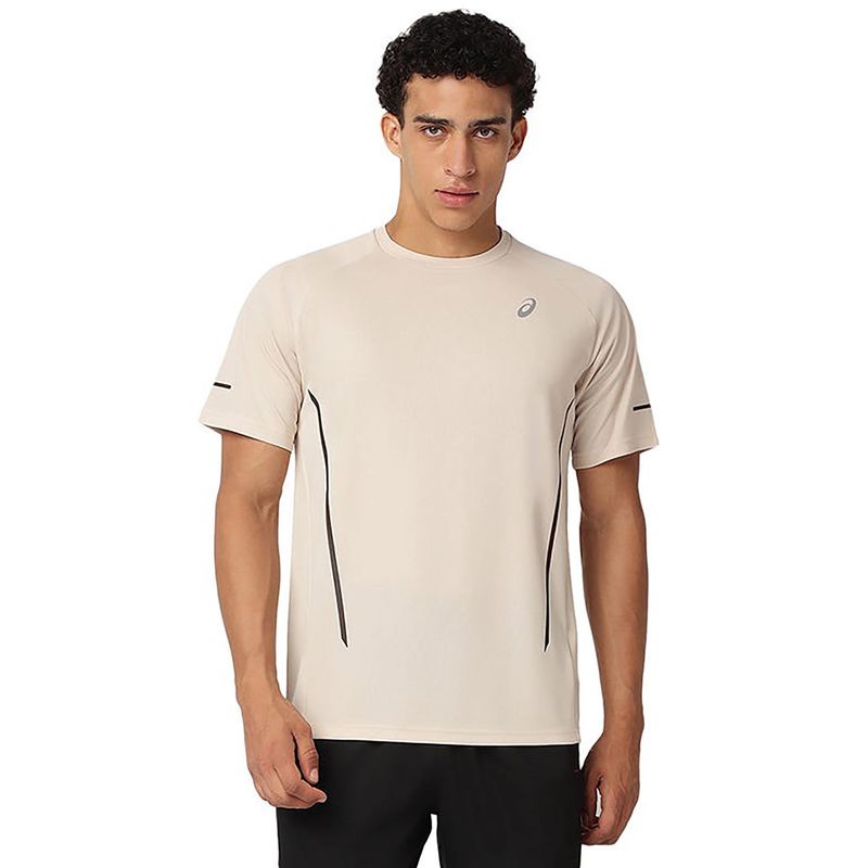 ASICS Men's Beige Polyester Sports T-Shirt (L)