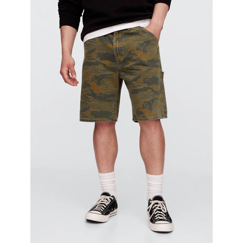 GAP Men Mid-Rise Camouflage Regular Shorts (30)