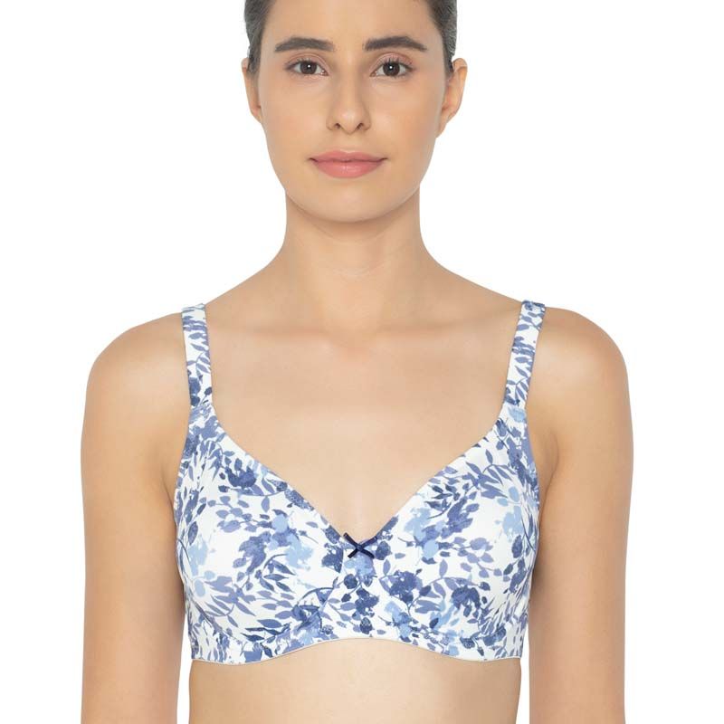 Triumph Minimizer 75 Support wired Non Padded Comfortable High Support Bra - Blue (34C)