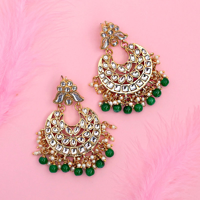 Mehndi Green Designer Dangle Earrings Jewellery for Women - Orniza :  Amazon.in: Fashion