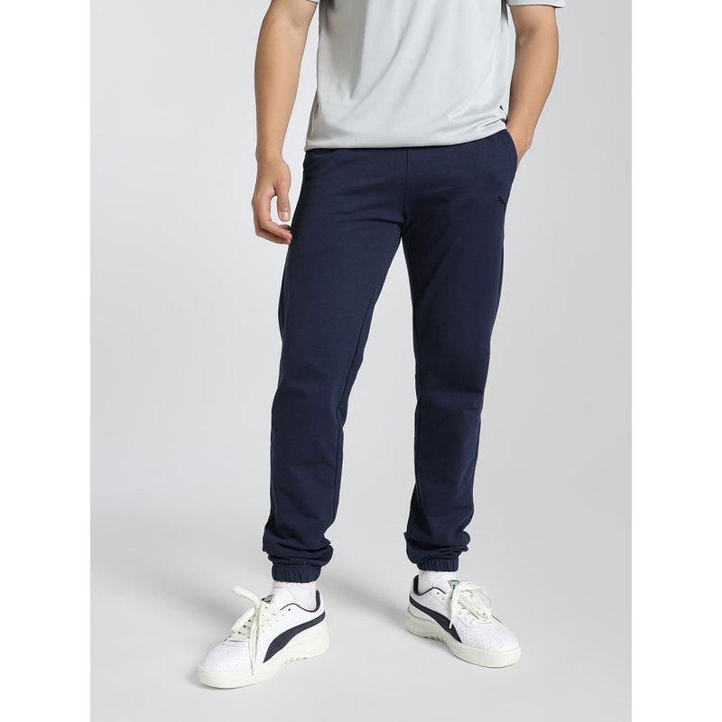 Puma Men Blue Solid Joggers (S)