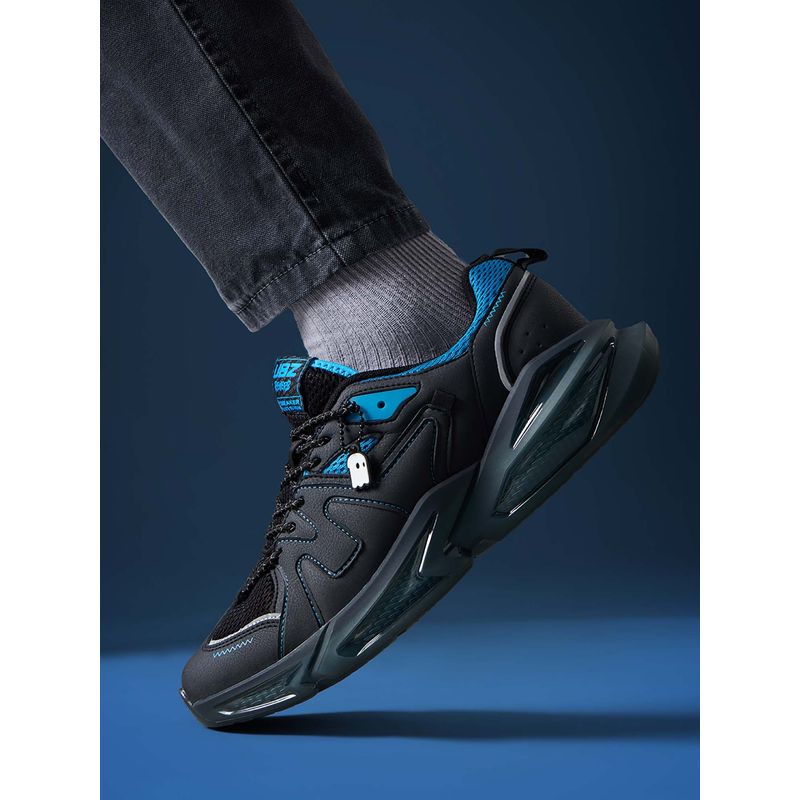 The Souled Store Originals UBZ Reverb: Neon Black Men Low Top Sneakers (UK 6)