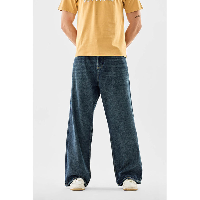 Snitch Men Blue Solid Loose Fit Casual Jeans (30)