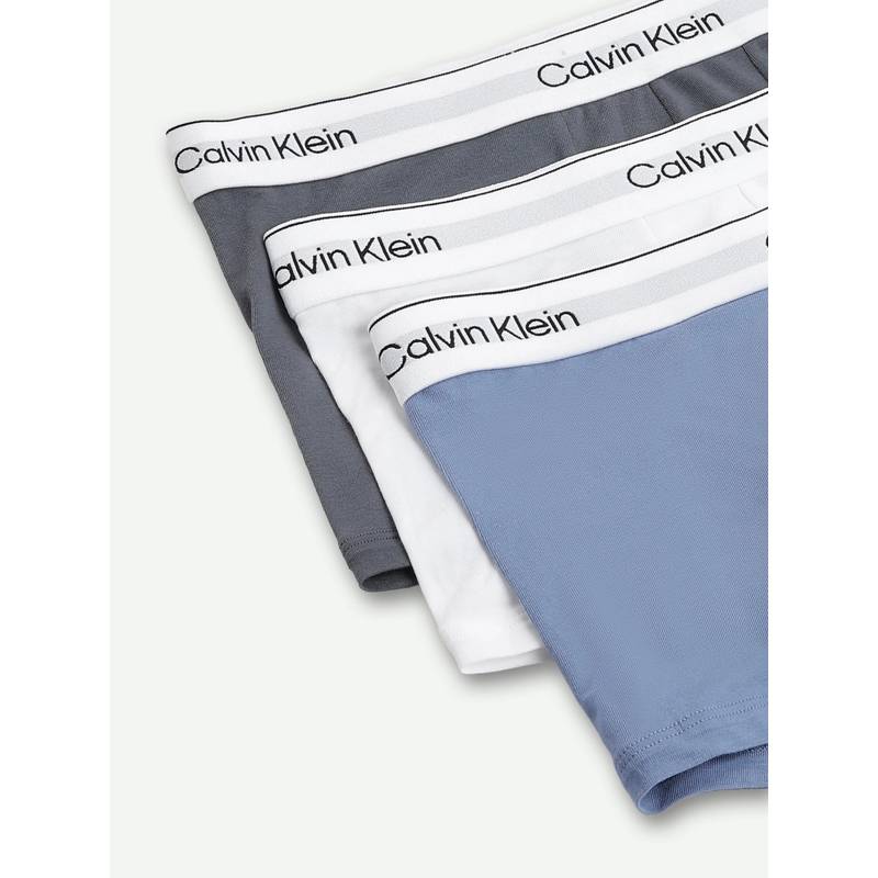 Calvin Klein Soft Multi-Color Solid Low Rise Trunks (Pack of 3) (L)