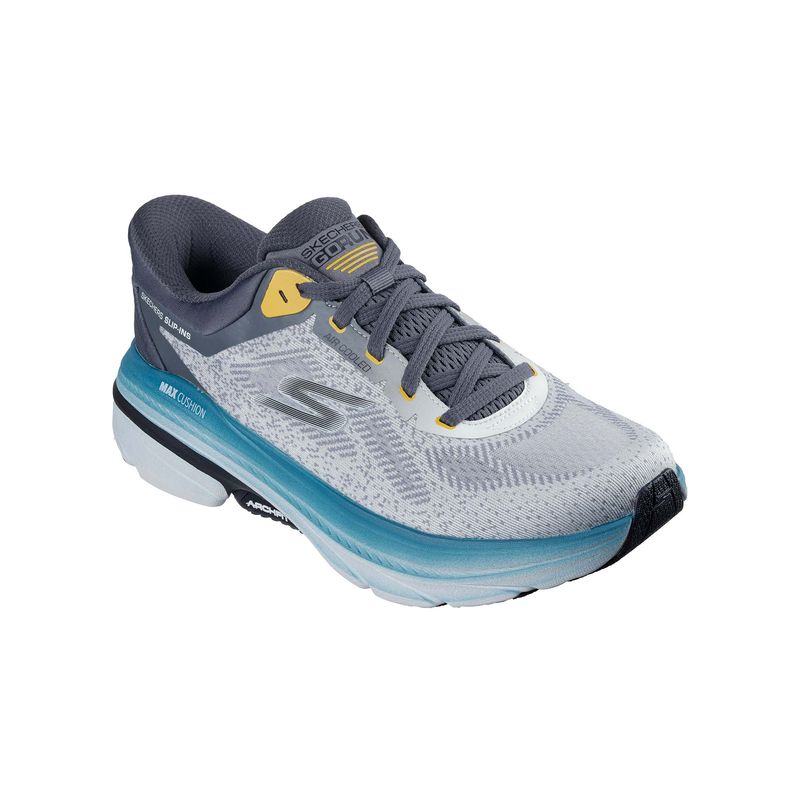 SKECHERS Men MAX CUSHIONING ARCH FIT 2.0 Grey Running Shoes (US 9)