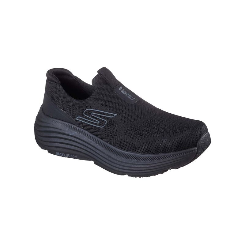 SKECHERS Men MAX CUSHIONING ENDEAVOUR - SA Black Running Shoes (US 9)