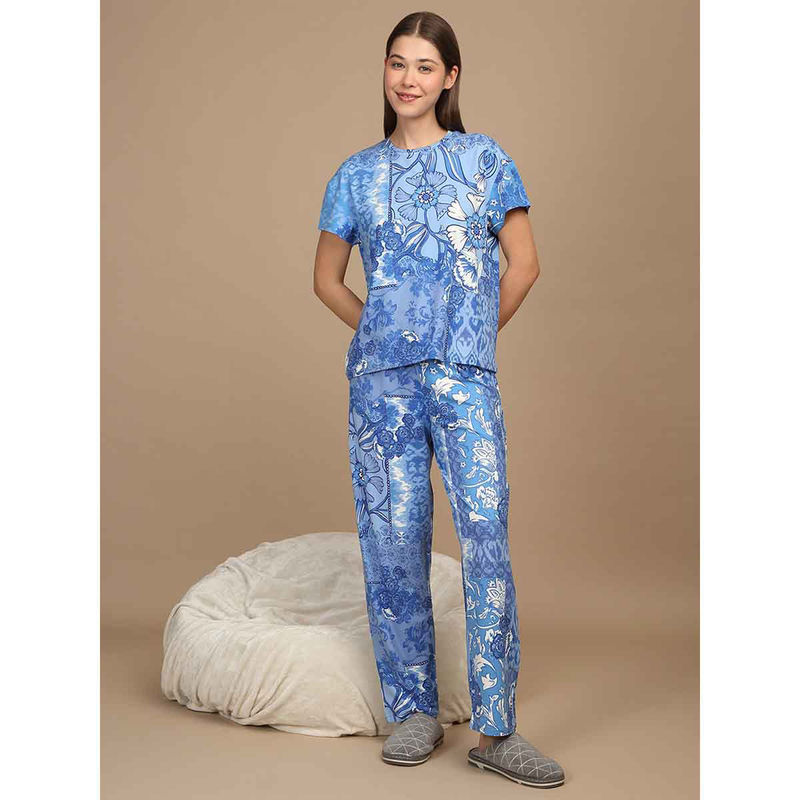 Sweet Dreams Women Printed T-Shirt with Pyjama (Set of 2) (S)
