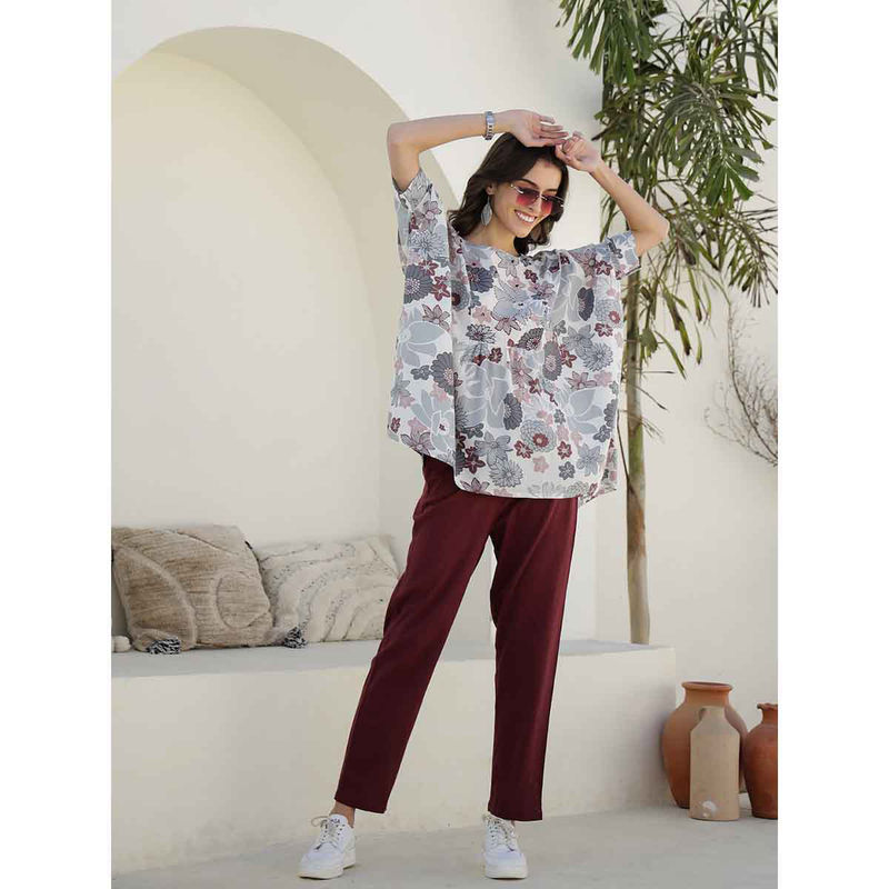 SAY Women Pure Cotton Top and Pant (Set of 2) (XS)