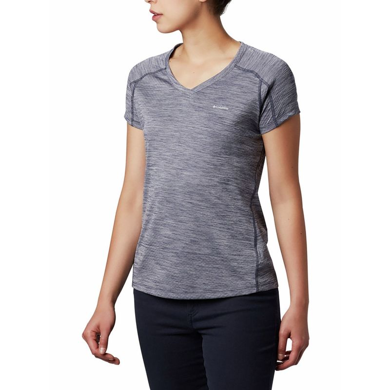 Columbia Womens Blue Omni-Freeze Zero Rules Short Sleeve Tshirt (XS)