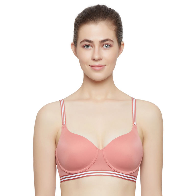 Triumph Spotlight Detachable Shoulder Straps Padded Wireless Multiway Tshirt Bra Peach (32B)