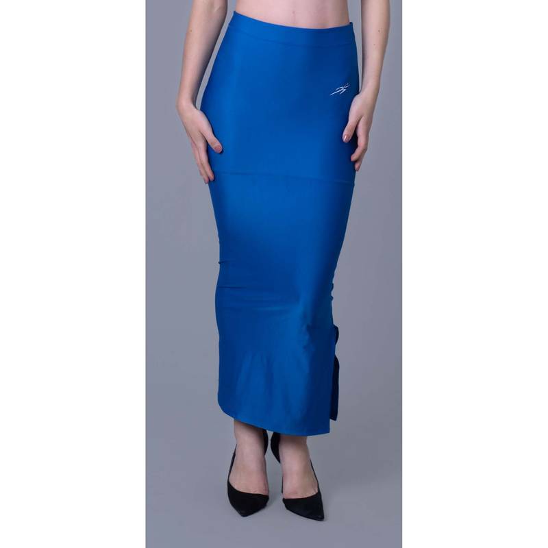 Keepfit Side Slit Stretchable Saree Shapewear For Women Blue (XS)