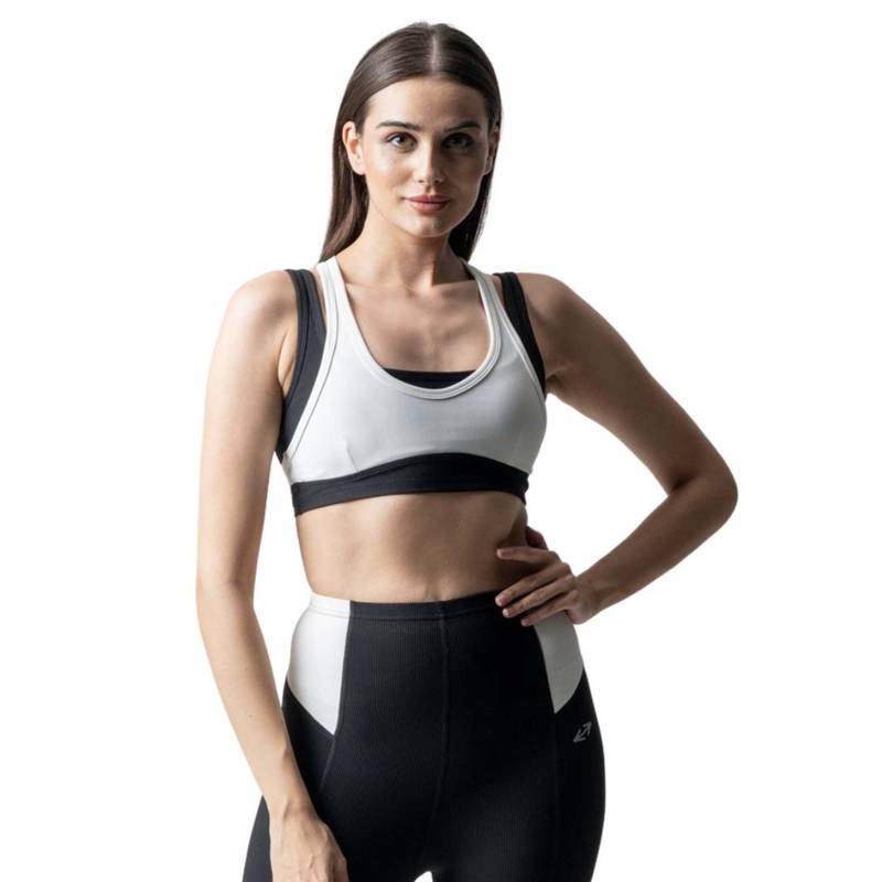 STRCH Nylon Womens High Support Training Bra Black (L)