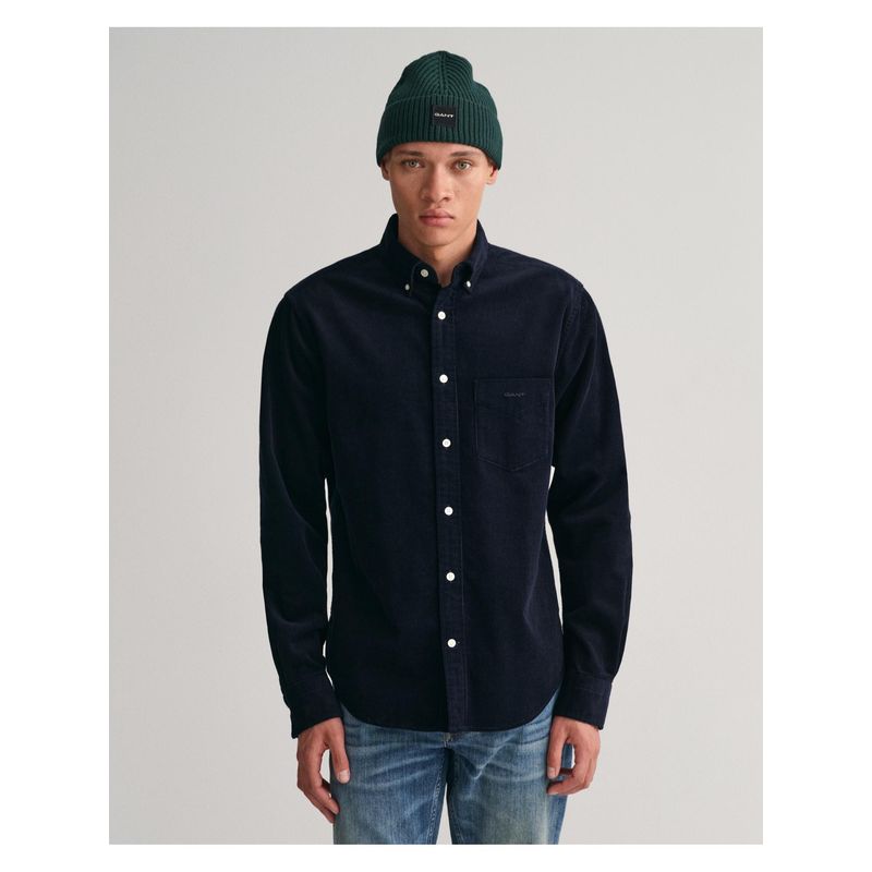Gant Men Blue Button-Down Collar Full Sleeves Shirt