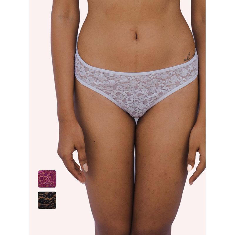 TFW Women Lace Bikini Panties (Pack of 3) (S)