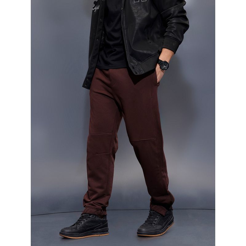 WROGN Men Brown Classic Regular Fit Jogger (32)