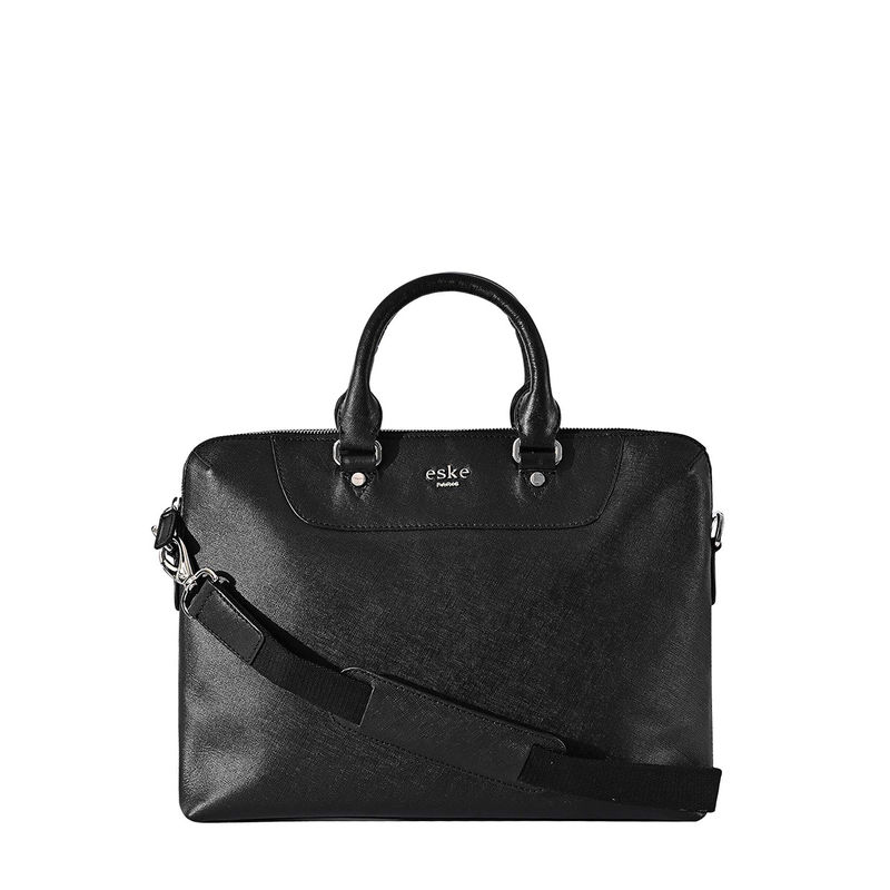 Eske Paris Black Paxel Textured 14 Inch Laptop Bag: Buy Eske Paris ...
