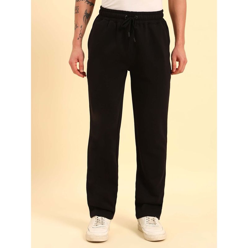 Cantabil Men Black Solid Track Pant (M)