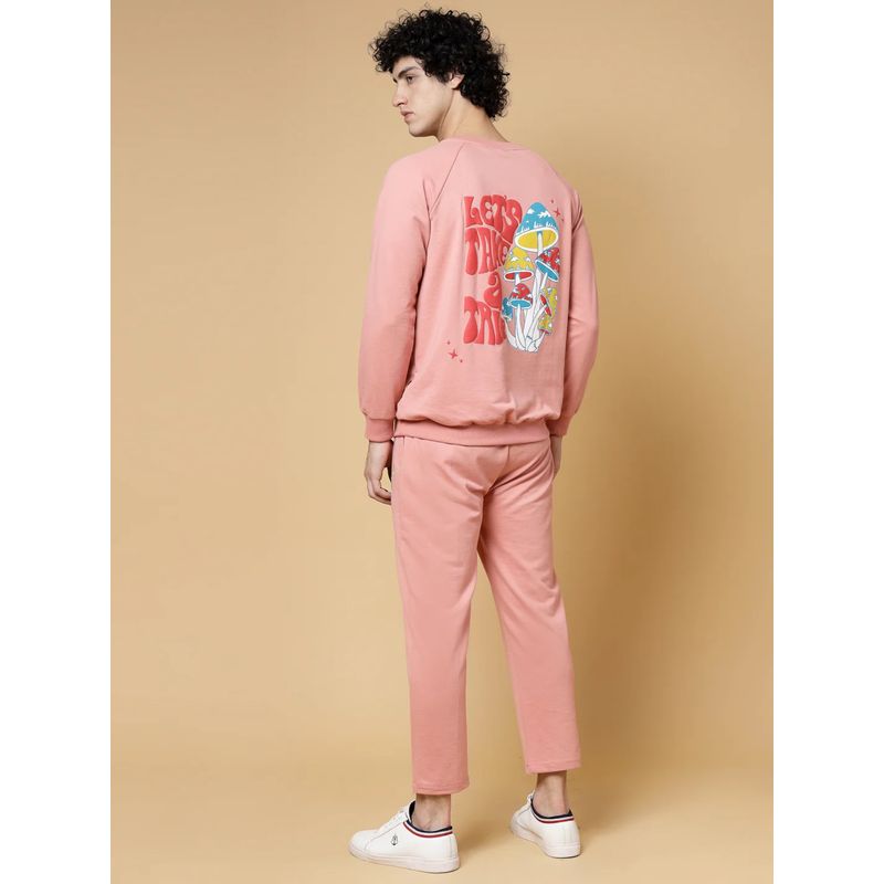 RIGO Men Magic Mushroom Oversized Puff Printed Sweatshirt and Trackpant (L)