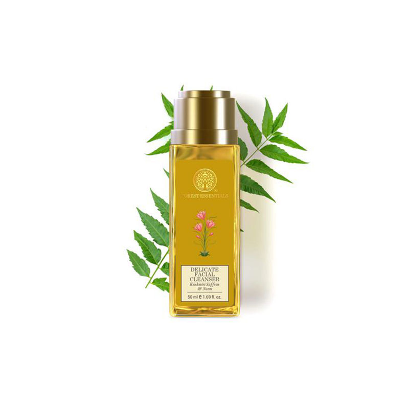 Forest Essentials Facial Cleanser With Kashmiri Saffron & Neem -Ayurvedic Face Wash For Oily Skin