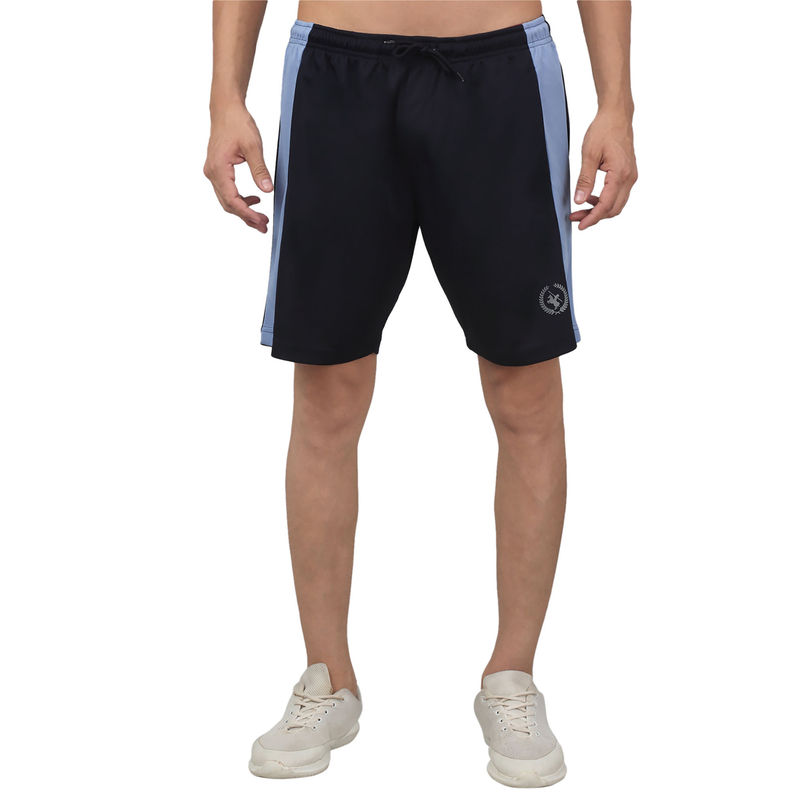 Cantabil Men Navy Blue Solid Stretchable Activewear Shorts (XL)