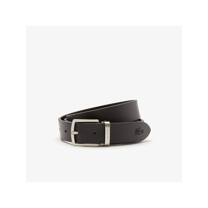 Lacoste Men Black Pin & Flat Buckle Belt (100)