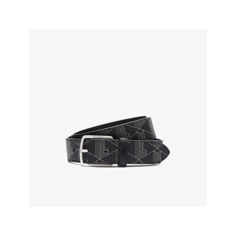 Lacoste Men Black Monogram Belt (100)