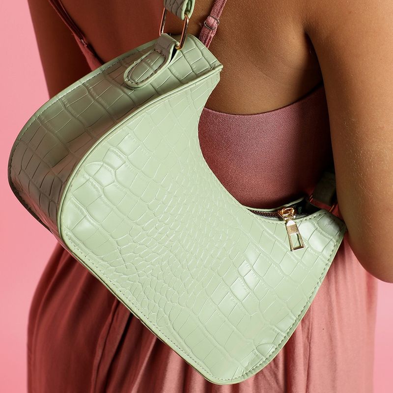 Sage green baguette bag 2025