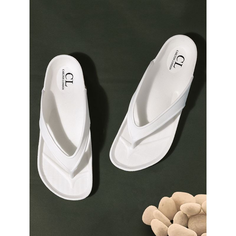 Carlton London Solid Off White Flipflops (EURO 40)