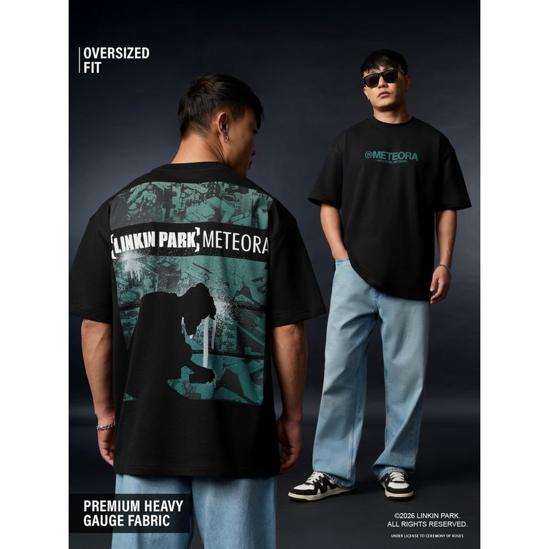 The Souled Store Official Linkin Park: Vintage Meteora Men Oversized T-Shirt (XS)