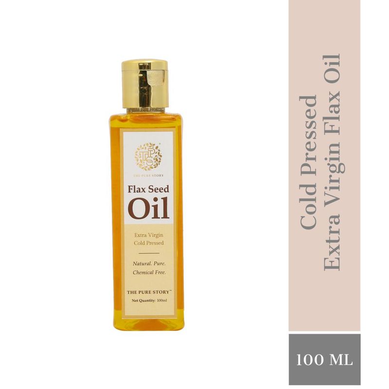 The Pure Story Natural Cold Pressed Flax Seed Oil for Hair & Skin
