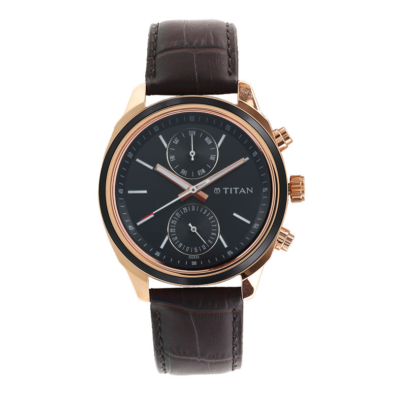 Buy Titan NM1802NL01 Black Dial Analog Watch For Men Online