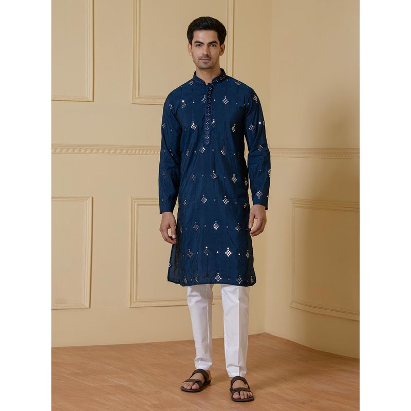 SATWAA Midnight Majesty Mirrored Men Kurta (44)