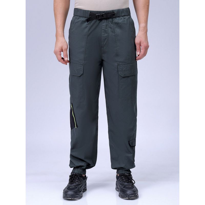 The Indian Garage Co Men Loose Fit Solid Mid-Rise Joggers (32)
