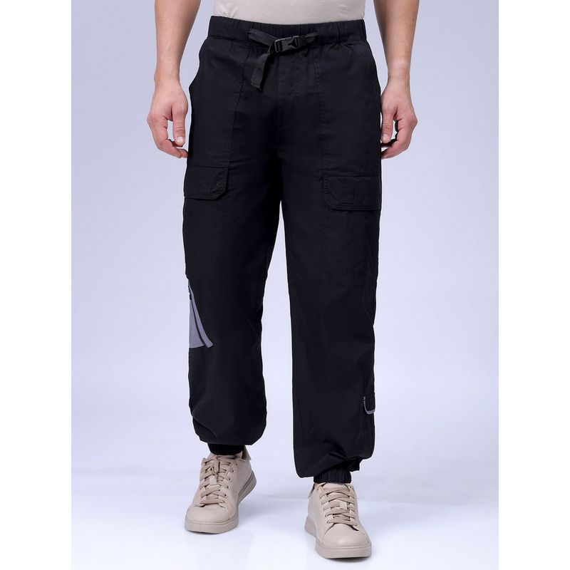 The Indian Garage Co Men Loose Fit Solid Mid-Rise Joggers (34)